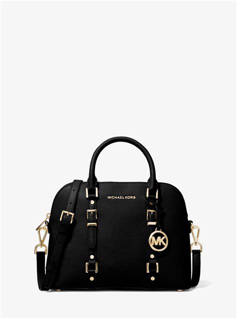 michael michael kors bedford legacy medium pebbled leather dome satchel|Bedford Legacy Medium Pebbled Leather Convertible Satchel.